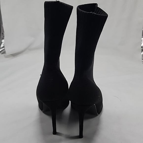 CUCCOO BASIC MINIMALIST STILLETO KNIT SOCK BOOTS WOMENS 37 BLACK - Picture 7 of 16